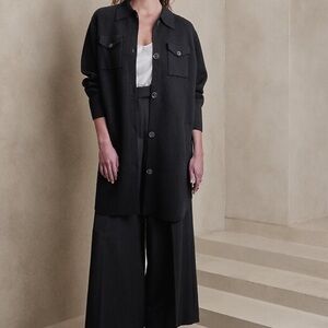 Banana Republic Black Solara Long Sweater Shacket